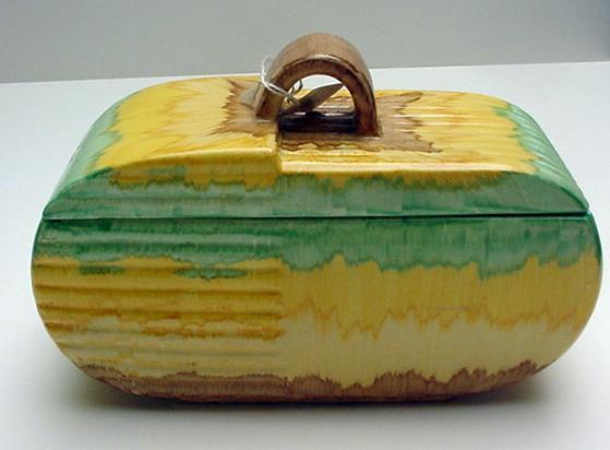 English Pottery: Beswick Deco Biscuit Barrel