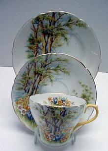 Shelley Bone China Daffodil Trio