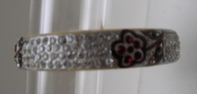Celluloid Deco Bangle with Flower Designs