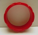 Bakelite Bright Cherry Red Carved Bangle