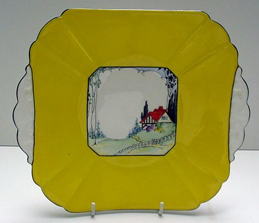Shelley Cottage #1 Yellow Sandwich Plate