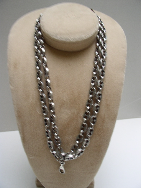 Victorian Sterling Long Chain Necklace