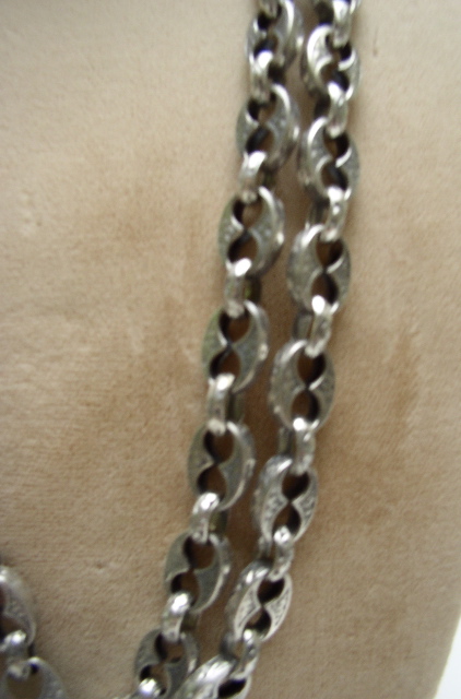 Victorian Sterling Long Chain Necklace