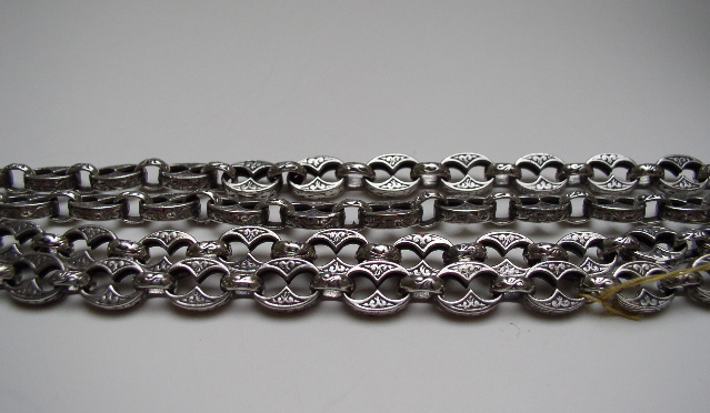 Victorian Sterling Long Chain Necklace