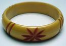Bakelite Taffy Carved Bangle