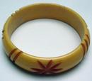 Bakelite Taffy Carved Bangle
