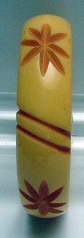 Bakelite Taffy Carved Bangle