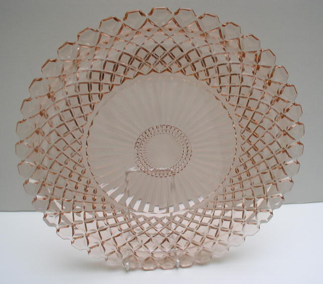 Depression Glass Windsor Design Serving Plate