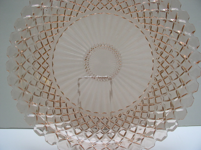 Depression Glass Windsor Design Serving Plate