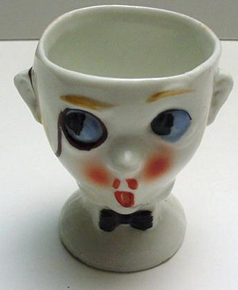 Egg Cup: Man with monocle
