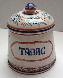 Quimper Tobacco Jar