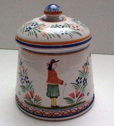 Quimper Tobacco Jar