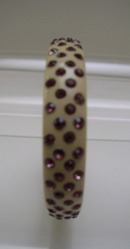 Celluloid Vintage Purple Rhinestone Bangle