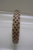 Celluloid Vintage Purple Rhinestone Bangle