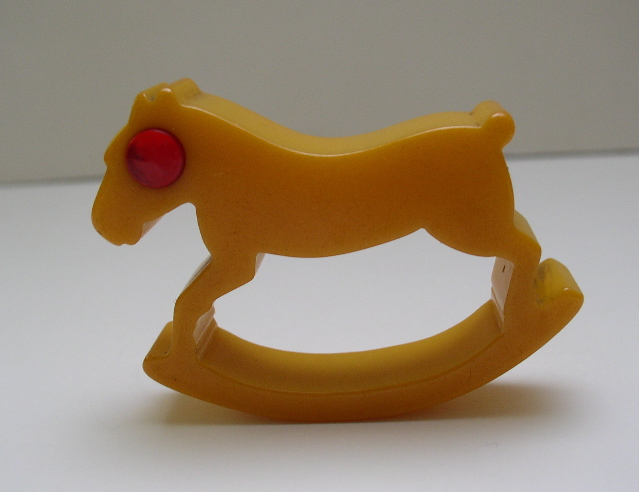 Bakelite vintage Rocking Horse Napkin ring