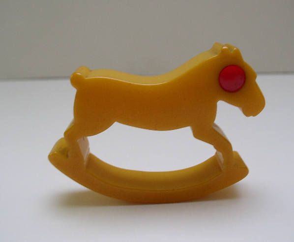 Bakelite vintage Rocking Horse Napkin ring
