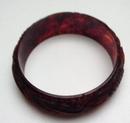 Bakelite Tortoiseshell Color Carved Bracelet