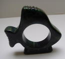 Bakelite Vintage Dark Green Marbelized Fish