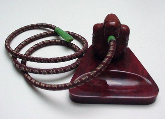 Bakelite Vintage Buddha Smoking Pipe with Hose