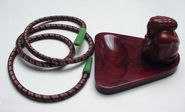 Bakelite Vintage Buddha Smoking Pipe with Hose