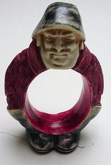 Celluloid Fisherman Napkin Ring