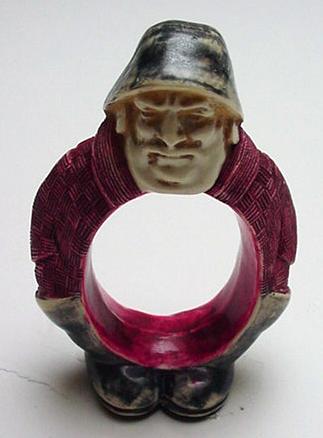 Celluloid Fisherman Napkin Ring