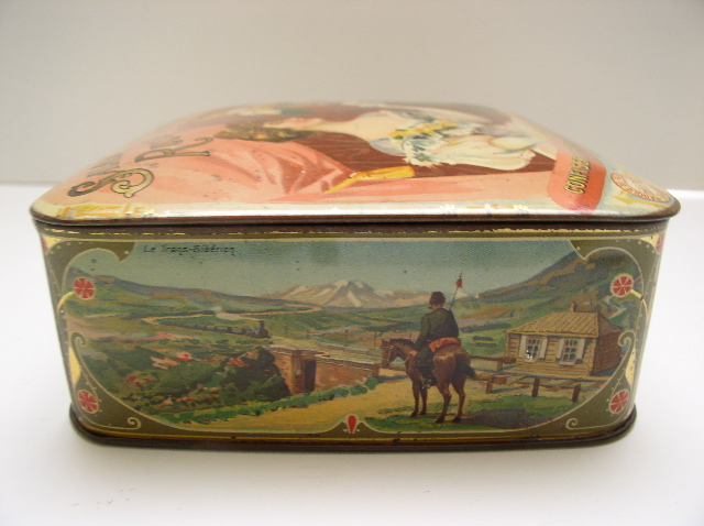 Advertising French Tin Salade Russe: Bonbons