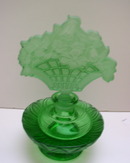 Czech Vintage Green Perfume Bottle