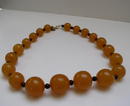 Bakelite Vintage Butterscotch and black Beaded
