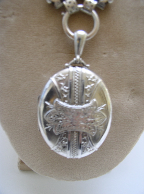 Victorian Silver Necklace with Locket