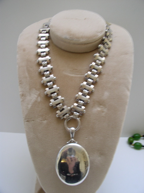 Victorian Silver Necklace with Locket