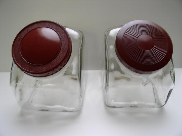 Bakelite and Glass set of three Vintage
