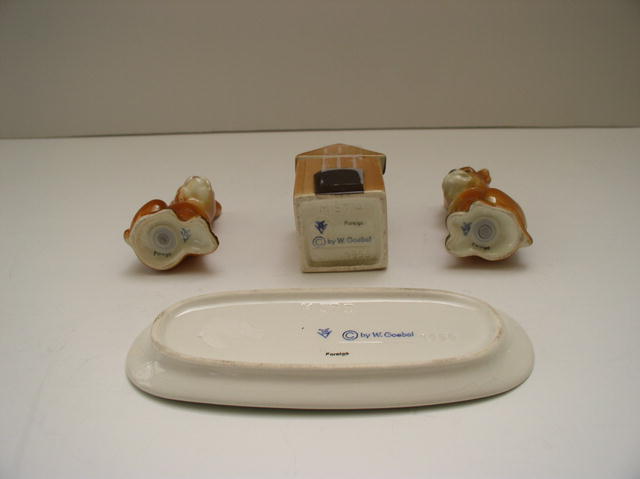Goebel Dog Cruet: Salt Pepper Mustard