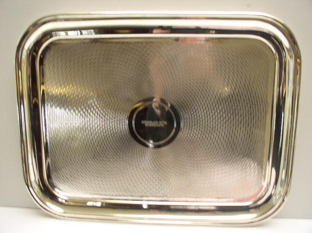 English Hotel Silver Plate Serving Tray