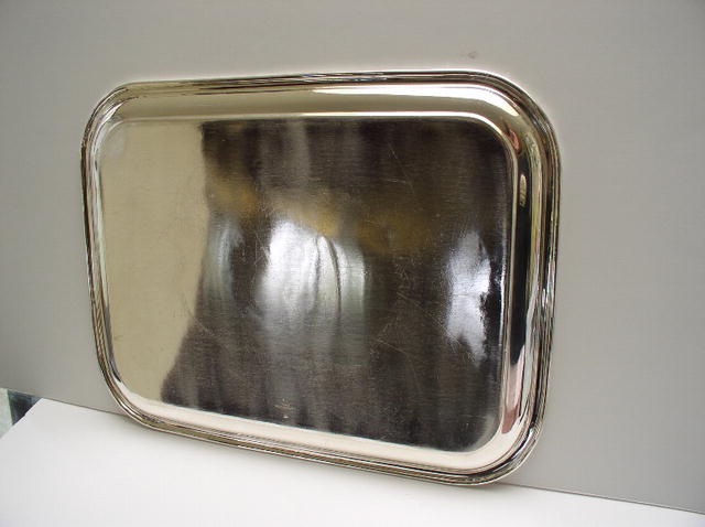 English Hotel Silver Plate Serving Tray