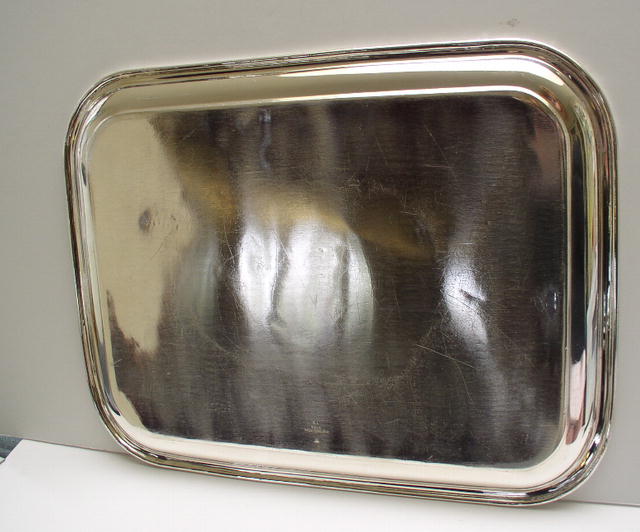 English Hotel Silver Plate Serving Tray