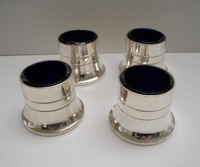 English Silver Plate Set of four Salts