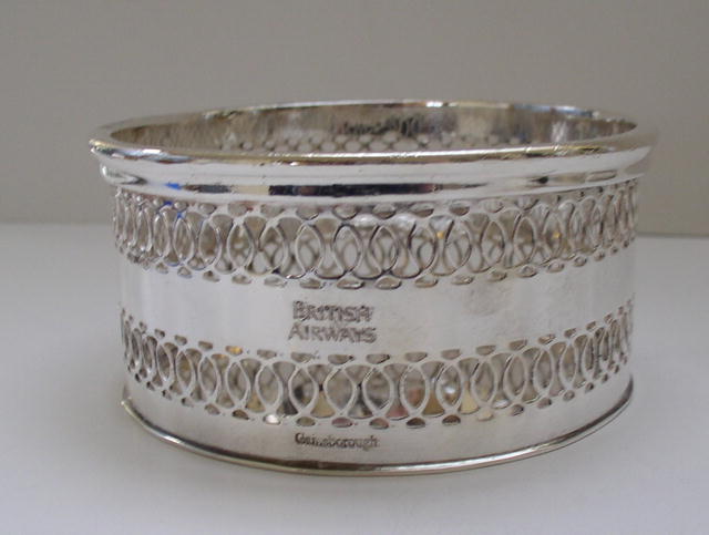 English Silver Plate British Airway Wine Cannister