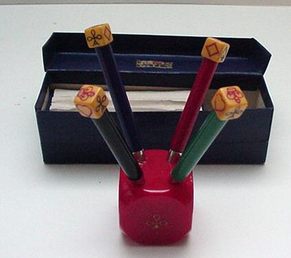 Bakelite Vintage English Bridge Pencil Set