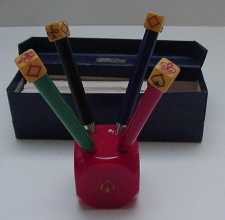 Bakelite Vintage English Bridge Pencil Set