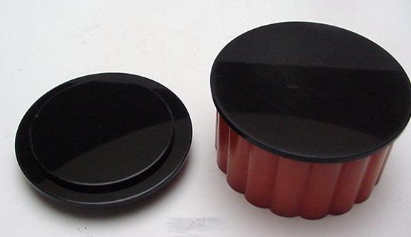 Bakelite Deco Orange and Black English Box