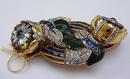 Coro Vintage Duette Flower Brooch