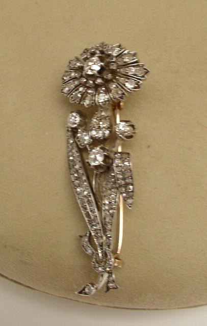 Victorian Diamond Trembler Brooch