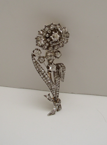 Victorian Diamond Trembler Brooch