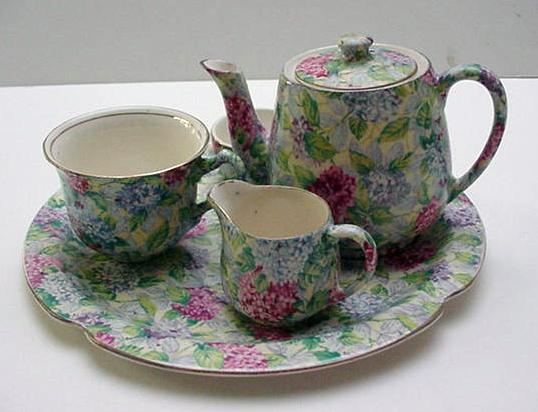 James Kent Vintage Hydrangea Breakfast Set