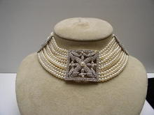 Costume Pearl and Diamond Choker
