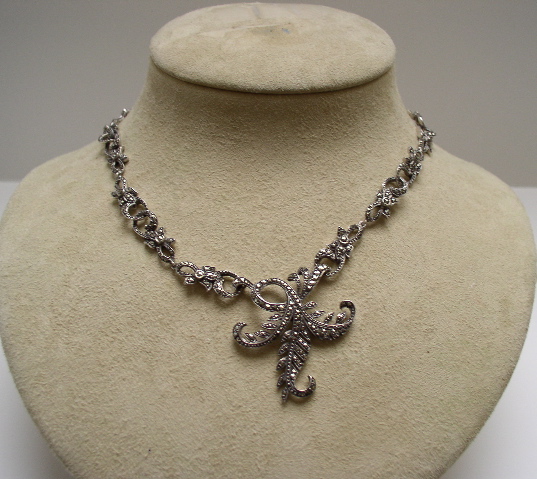 English 1920's marcasite necklace