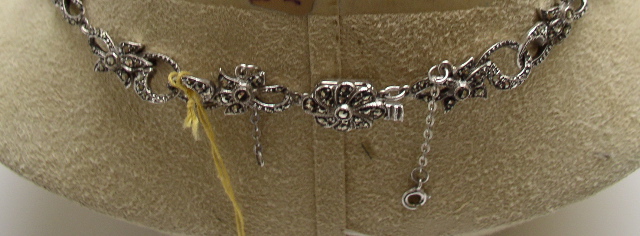 English 1920's marcasite necklace