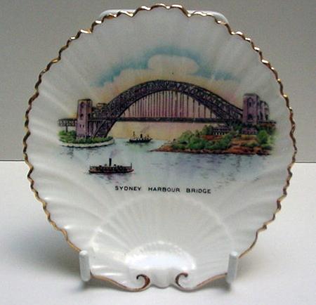 Shelley Oyster Shell Plate: Sydney Harbor