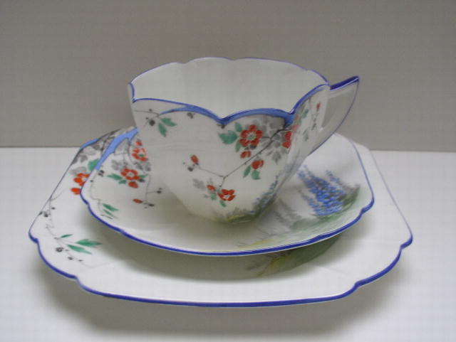Shelley China Queen Anne Country Bluebell Trio